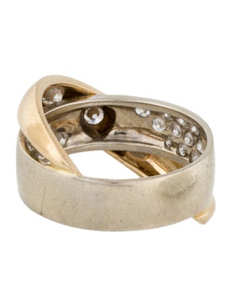 Ring 14K Diamond Crossover Band
