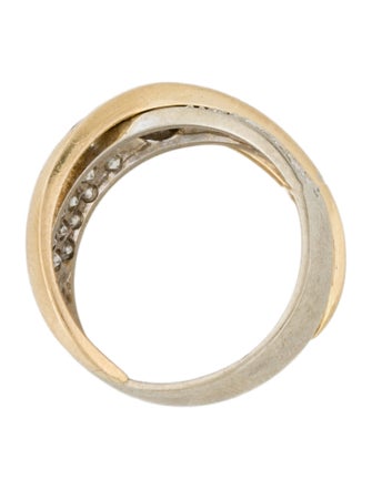 Ring 14K Diamond Crossover Band