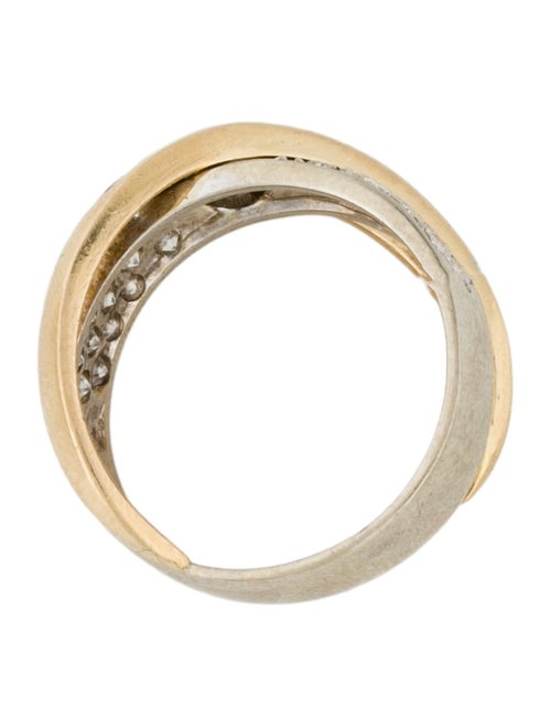 Ring 14K Diamond Crossover Band