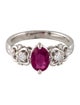 Ring Platinum 1.49ct Ruby & Diamond Cocktail Ring