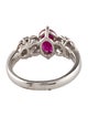 Ring Platinum 1.49ct Ruby & Diamond Cocktail Ring