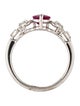 Ring Platinum 1.49ct Ruby & Diamond Cocktail Ring