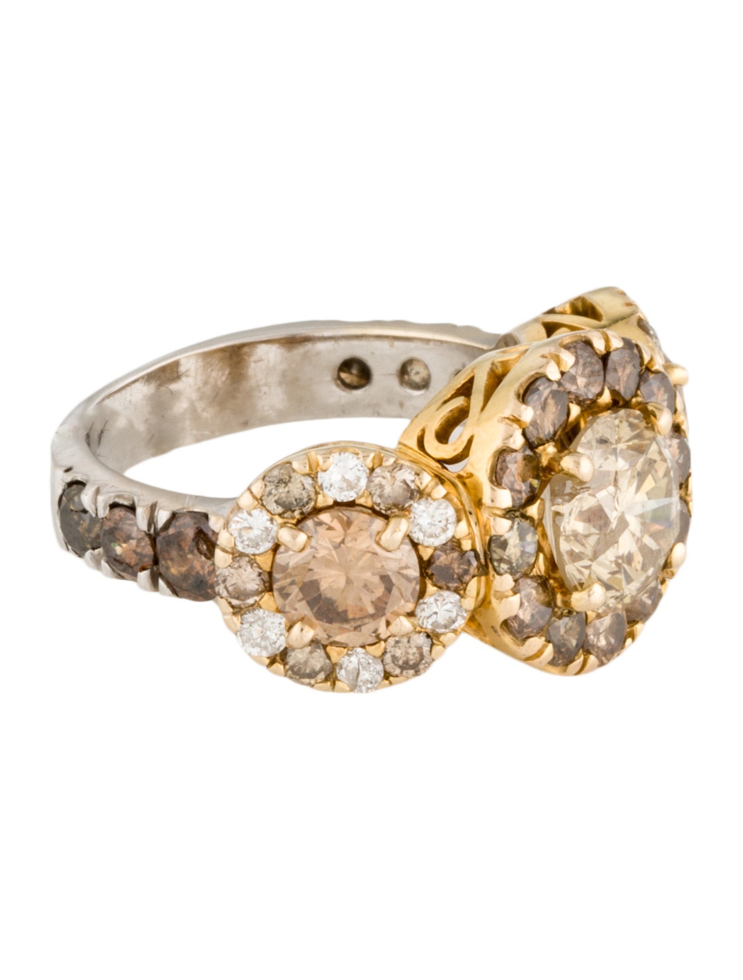 Ring 14K 1.72ct Diamond Cocktail