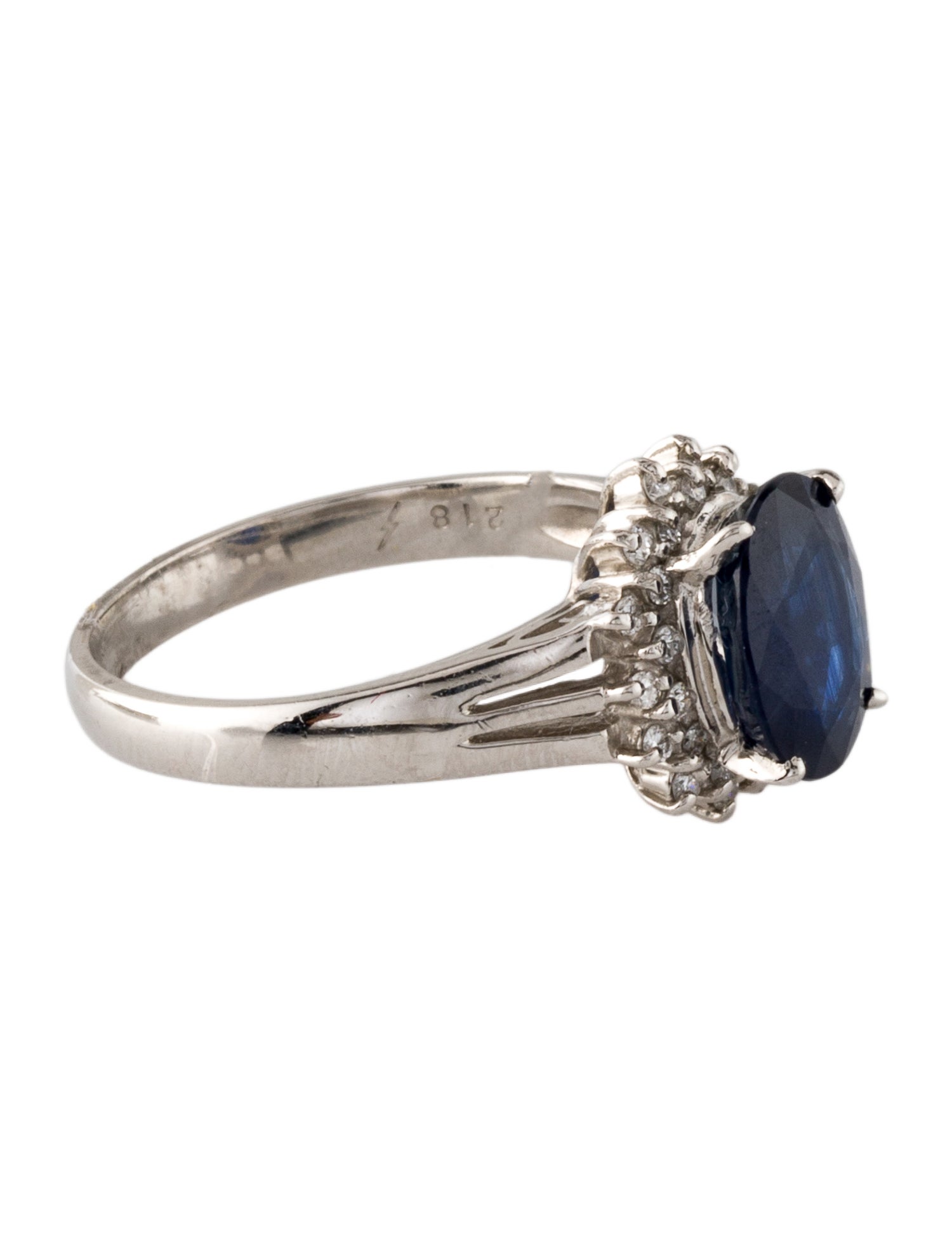 Ring Platinum 2.18ct Sapphire & Diamond Cocktail Ring