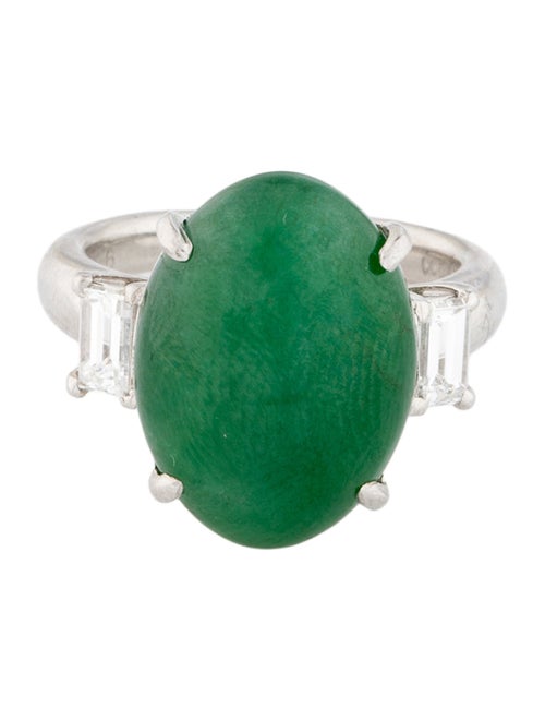 Ring Platinum 11.55ct Jadeite & Diamond Cocktail Ring