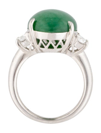 Ring Platinum 11.55ct Jadeite & Diamond Cocktail Ring