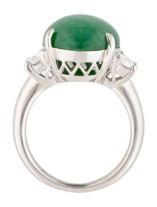 Ring Platinum 11.55ct Jadeite & Diamond Cocktail Ring