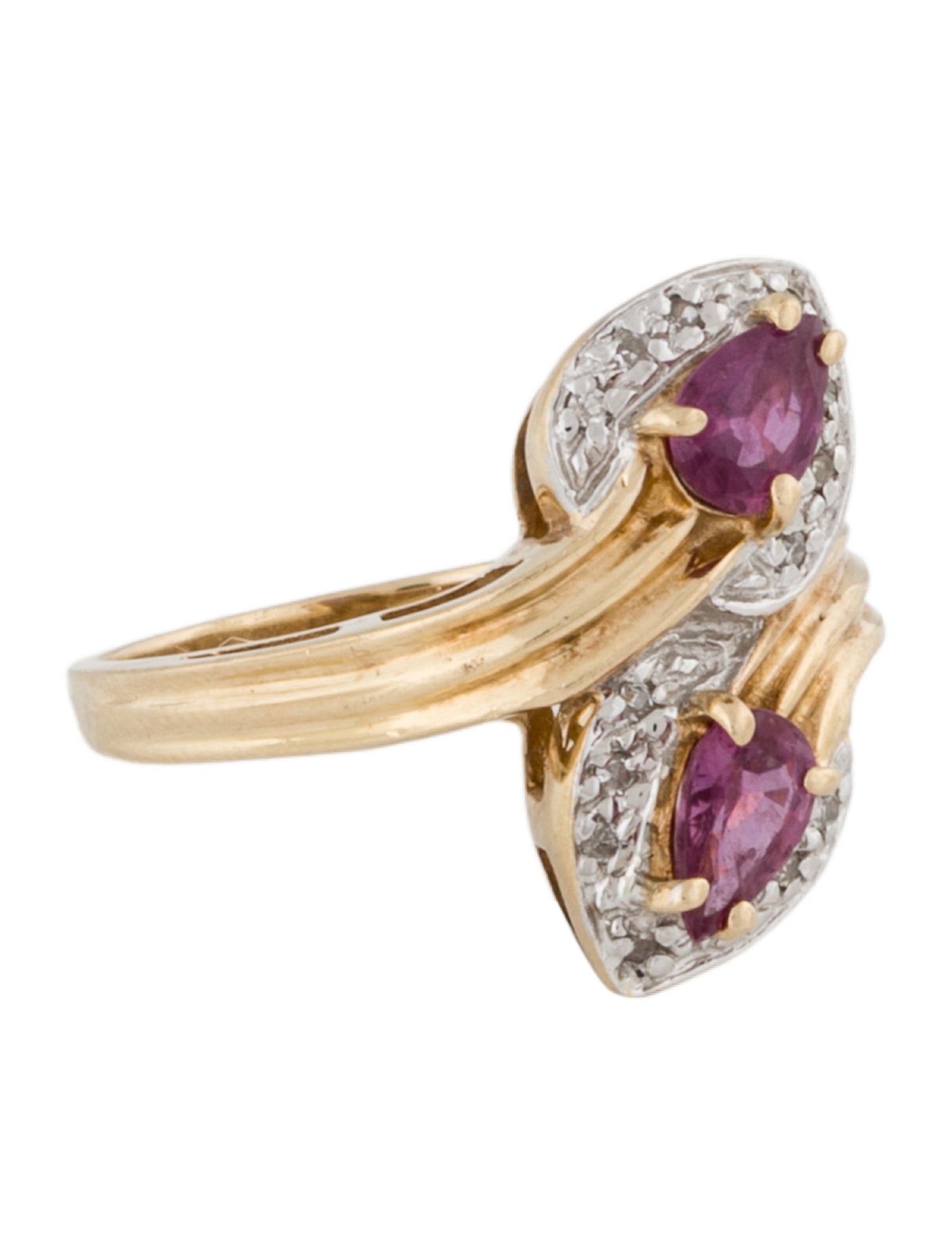 Ring 14K Ruby & Diamond Cocktail