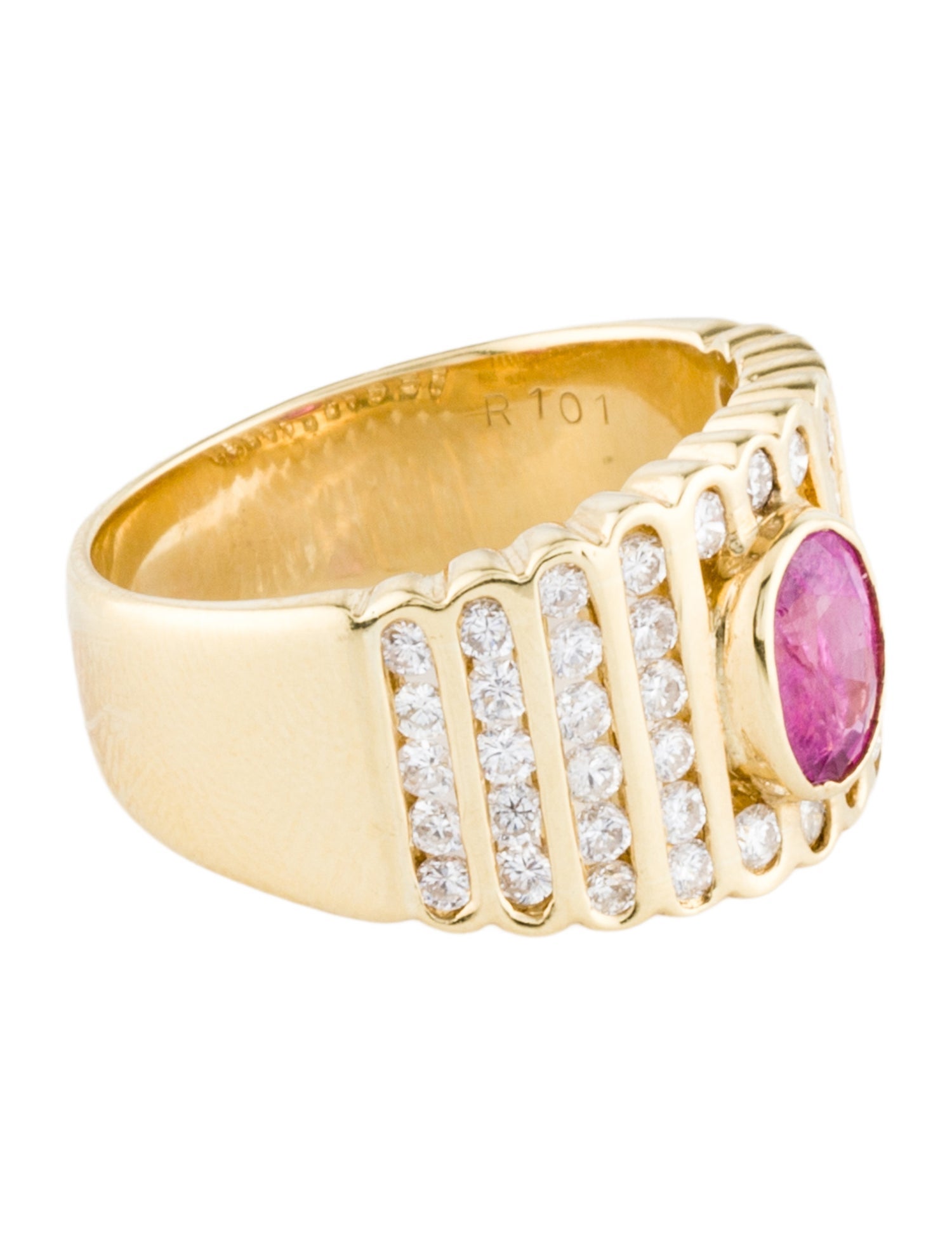 Ring 18K 1.01ct Ruby & Diamond Cocktail