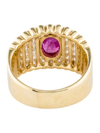 Ring 18K 1.01ct Ruby & Diamond Cocktail Ring