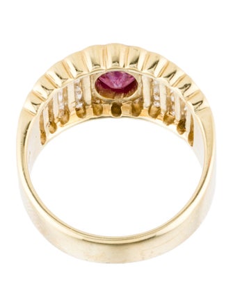 Ring 18K 1.01ct Ruby & Diamond Cocktail Ring