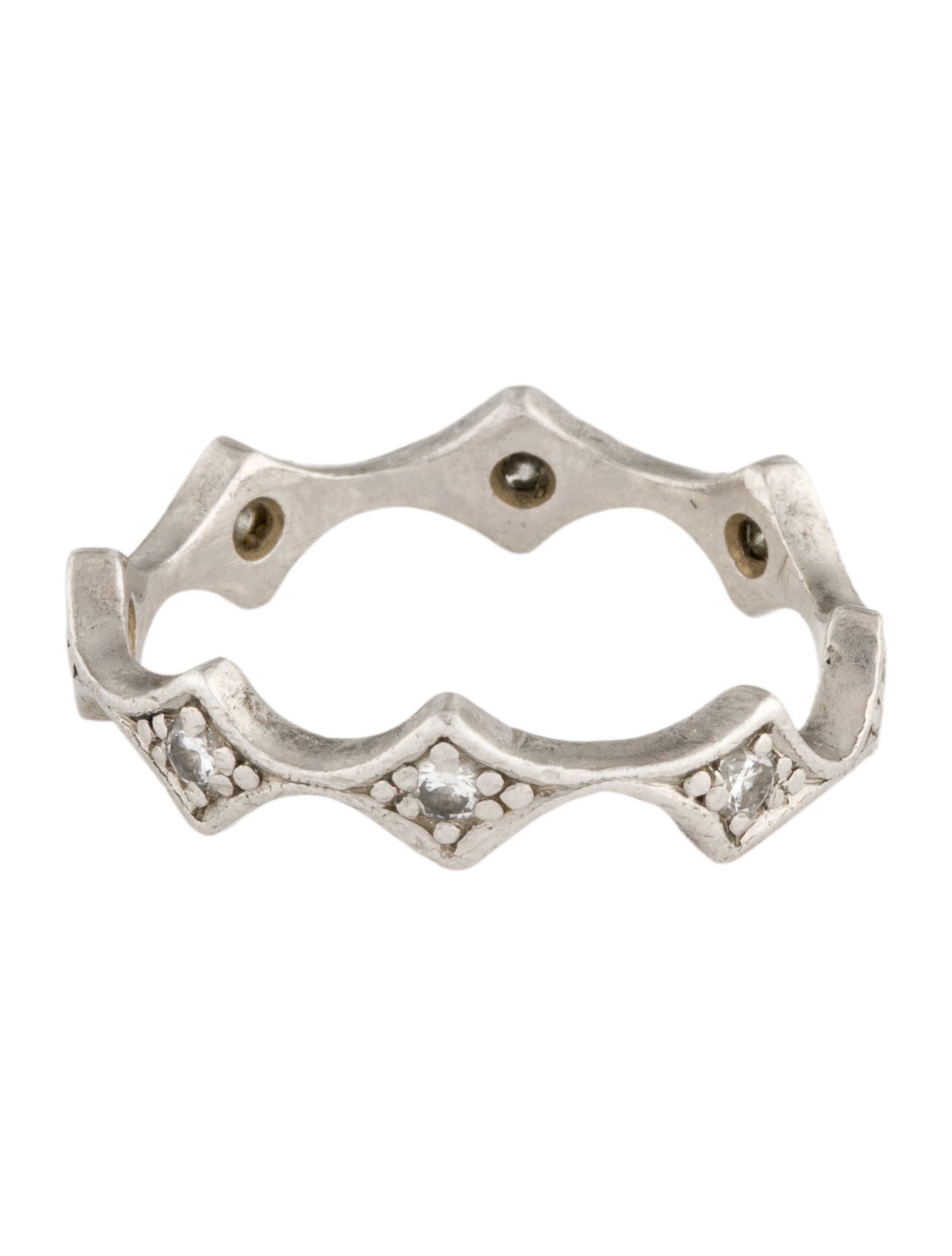 Cathy Waterman Platinum Diamond Geo Eternity Band