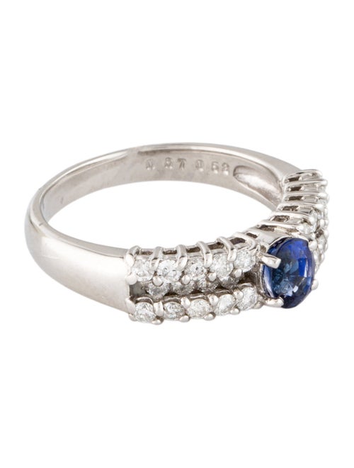 Ring Platinum Sapphire & Diamond Band