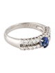 Ring Platinum Sapphire & Diamond Band
