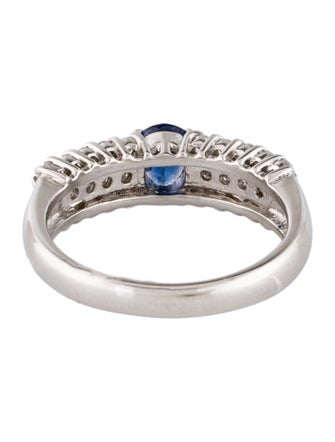 Ring Platinum Sapphire & Diamond Band