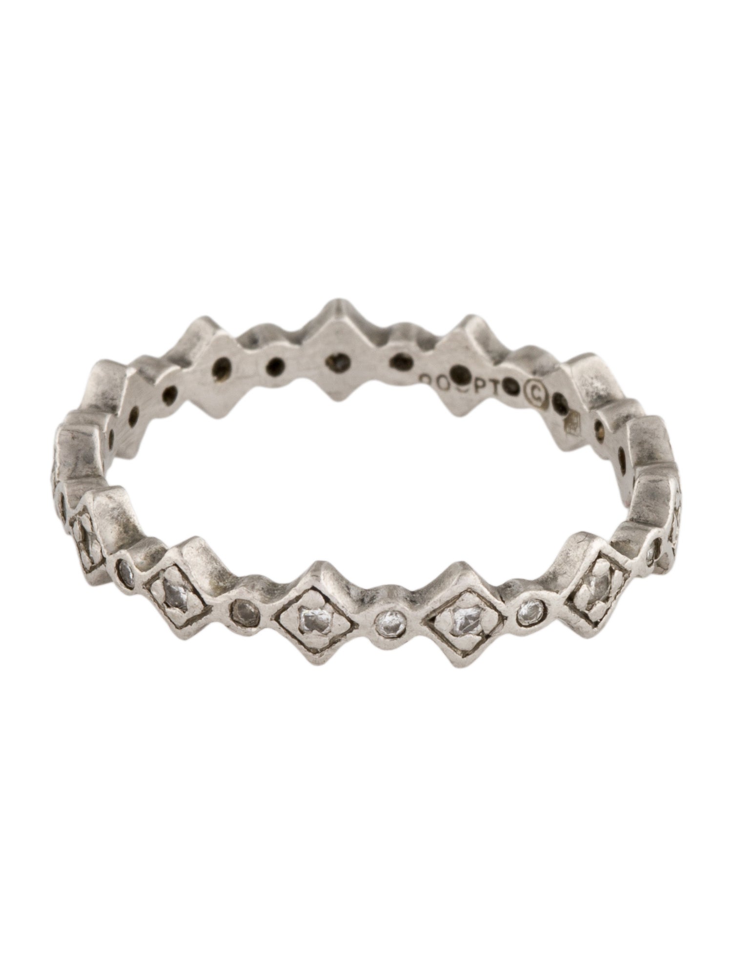 Cathy Waterman Platinum Diamond Geometric Band
