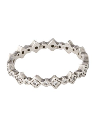 Cathy Waterman Platinum Diamond Geometric Eternity Band
