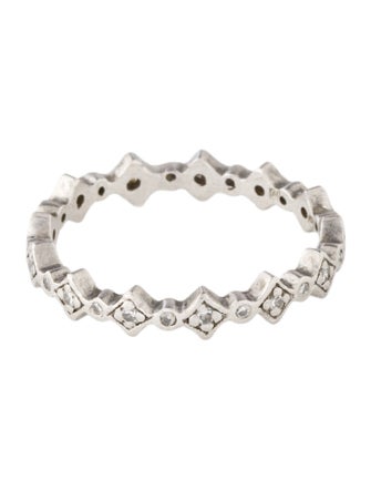 Cathy Waterman Platinum Diamond Geometric Eternity Band