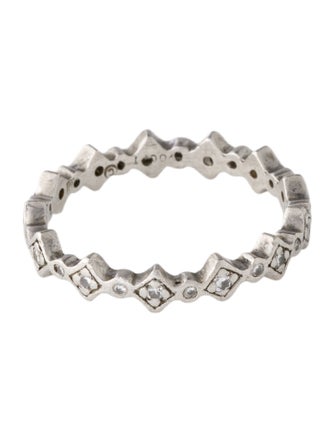 Cathy Waterman Platinum Diamond Geometric Eternity Band