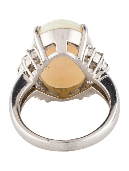 Ring Platinum 8.52ct Opal & Diamond Cocktail Ring