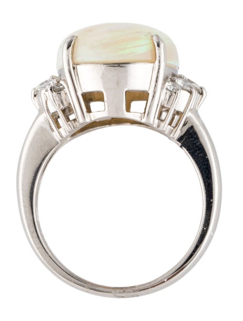 Ring Platinum 8.52ct Opal & Diamond Cocktail Ring