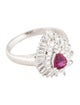 Ring Platinum Ruby & Diamond Cocktail Ring