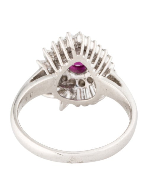 Ring Platinum Ruby & Diamond Cocktail Ring