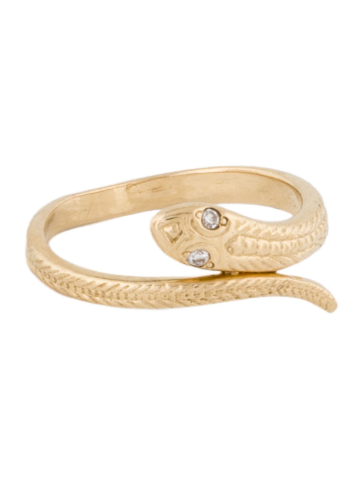 Ring 14K Diamond Snake Cocktail