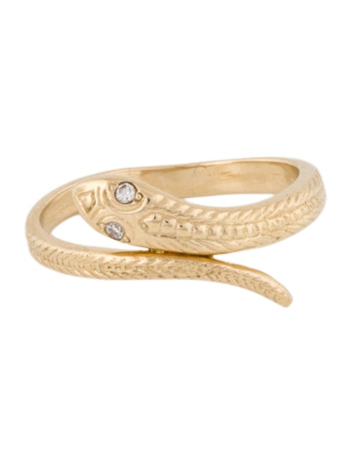Ring 14K Diamond Snake Cocktail Ring