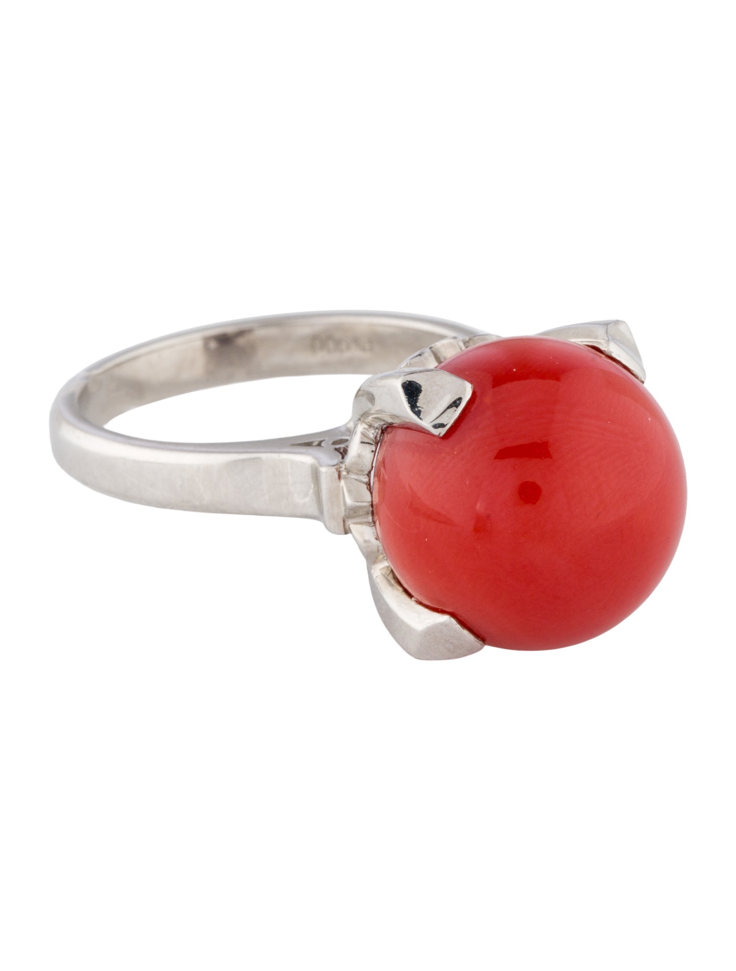 Ring Platinum Coral Cocktail