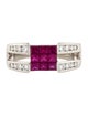Ring Platinum Ruby & Diamond Band