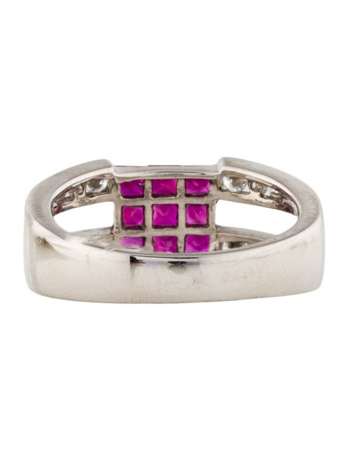 Ring Platinum Ruby & Diamond Band