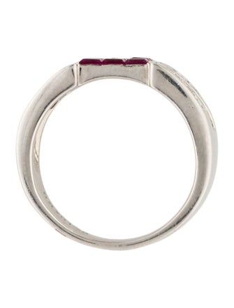 Ring Platinum Ruby & Diamond Band