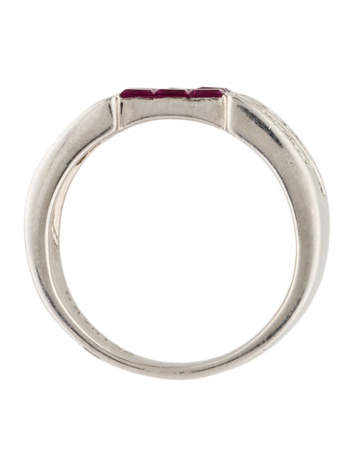 Ring Platinum Ruby & Diamond Band