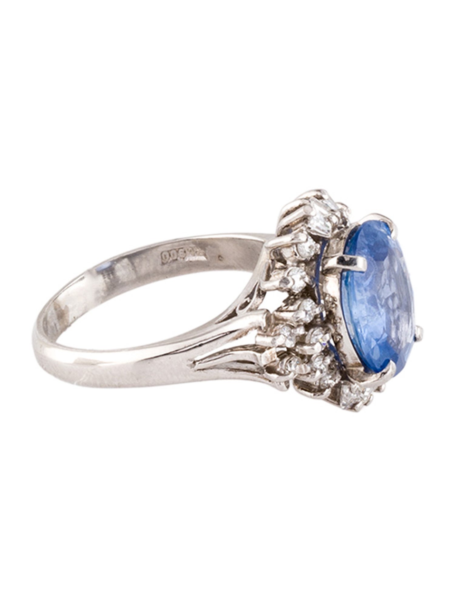Ring Platinum 2.87ct Sapphire & Diamond Cocktail Ring