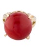 Ring 18K Coral Cocktail Ring