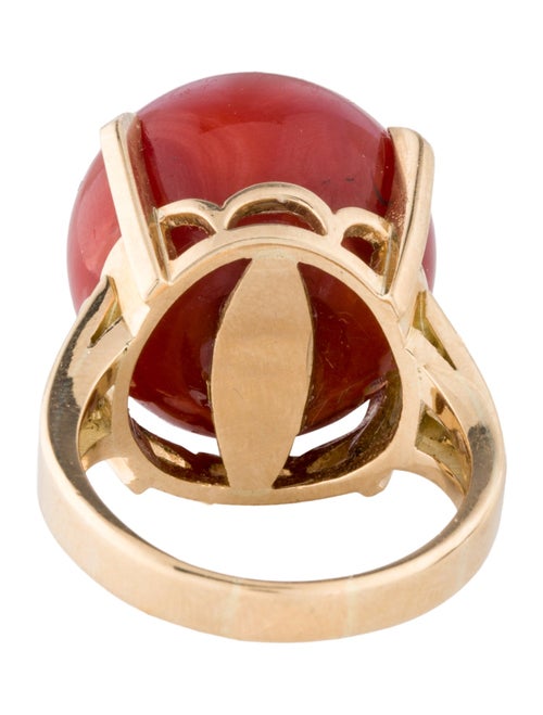 Ring 18K Coral Cocktail Ring