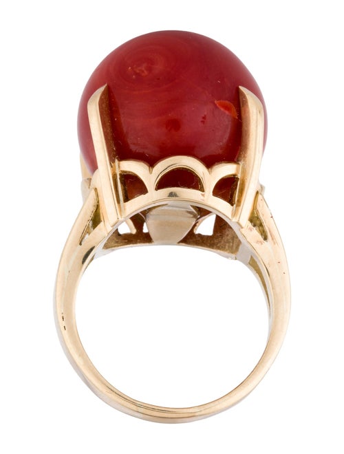 Ring 18K Coral Cocktail Ring