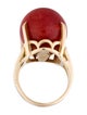 Ring 18K Coral Cocktail Ring