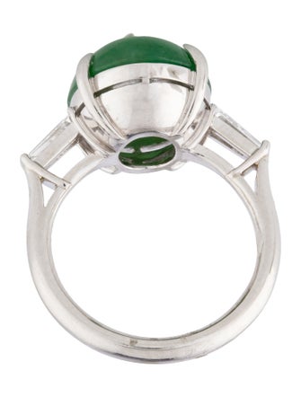 Ring Platinum 9.97ct Jadeite & Diamond Cocktail Ring