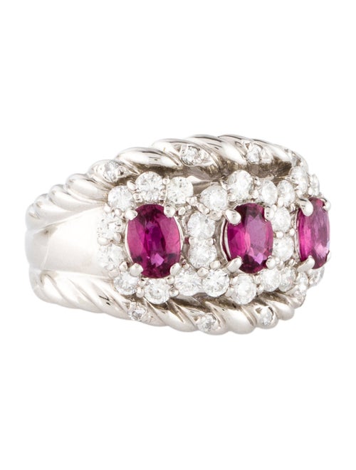 Ring Platinum Ruby & Diamond Band