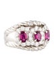 Ring Platinum Ruby & Diamond Band