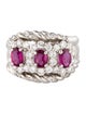 Ring Platinum Ruby & Diamond Band