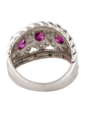 Ring Platinum Ruby & Diamond Band