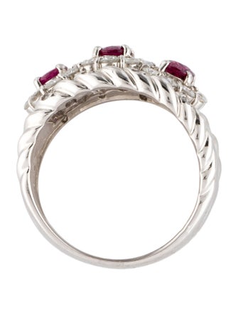 Ring Platinum Ruby & Diamond Band