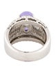 Ring Platinum Dyed Jadeite & Diamond Cocktail Ring