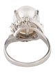 Ring Platinum Pearl & Diamond Cocktail Ring