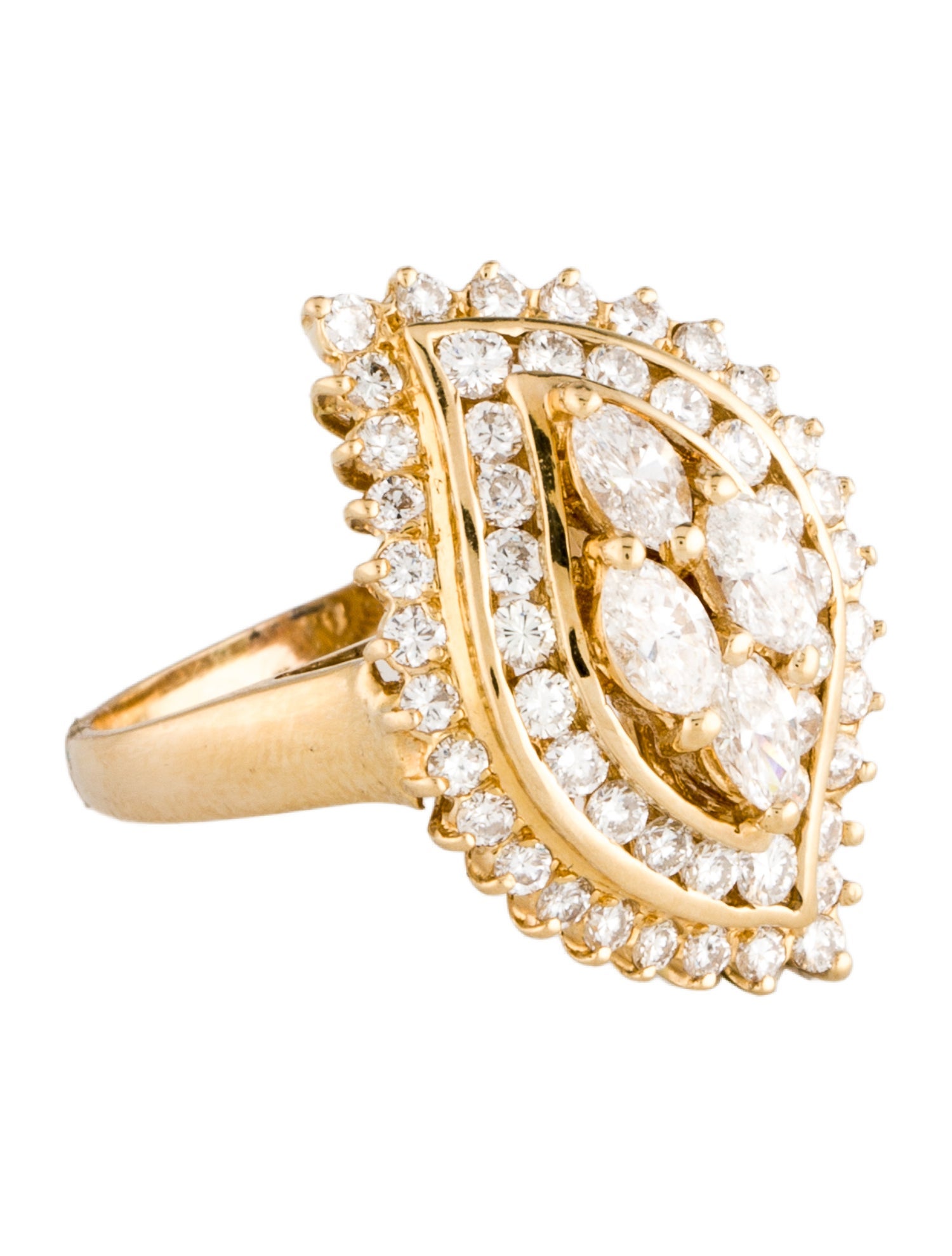 Ring 18K Diamond Cocktail Ring