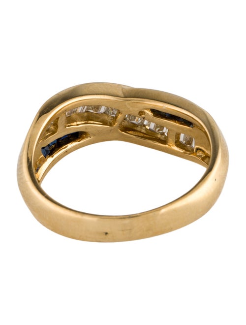 Ring 18K 1.10ctw Diamond & Sapphire Band