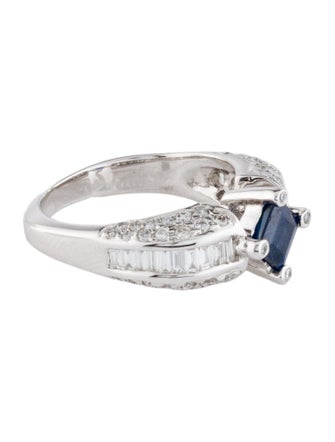 Ring 18K Sapphire & Diamond Cocktail Ring